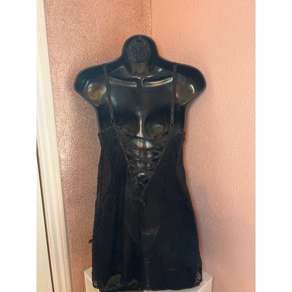 Victoria Secret M Black Lace Babydoll - Picture 6 of 8